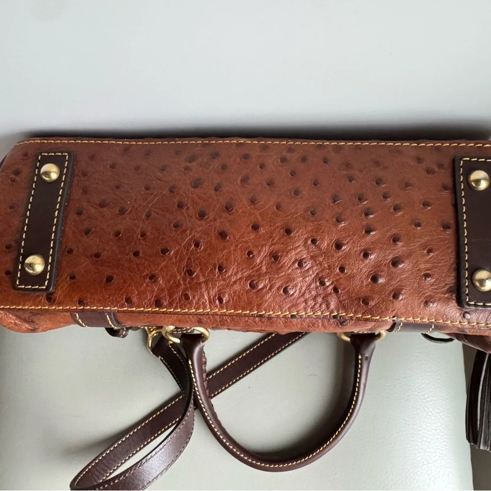 Dooney & Bourke Ostrich Exotic
Leather Medium Pocket Satchel (OT977) - Picture 15 of 15